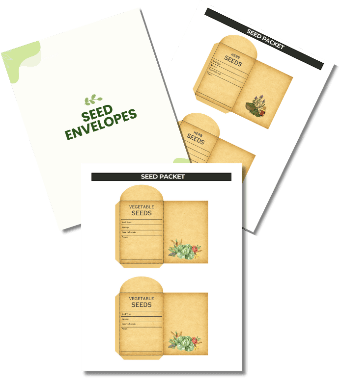 Bonus 4 Printable Seed Envelopes