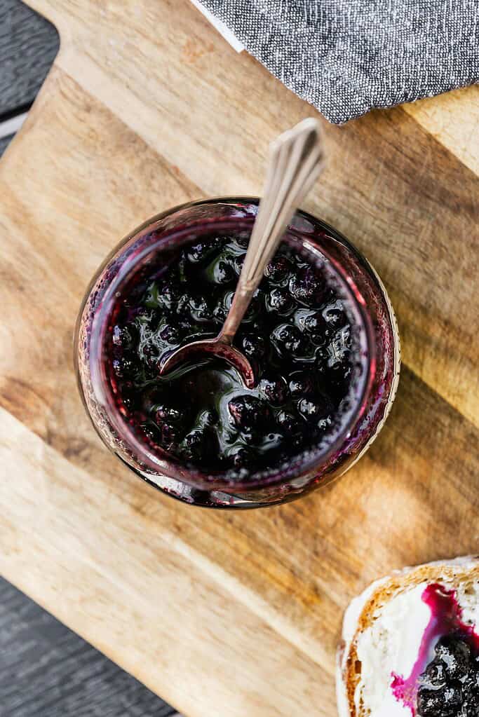 Blueberries Jam in Jar