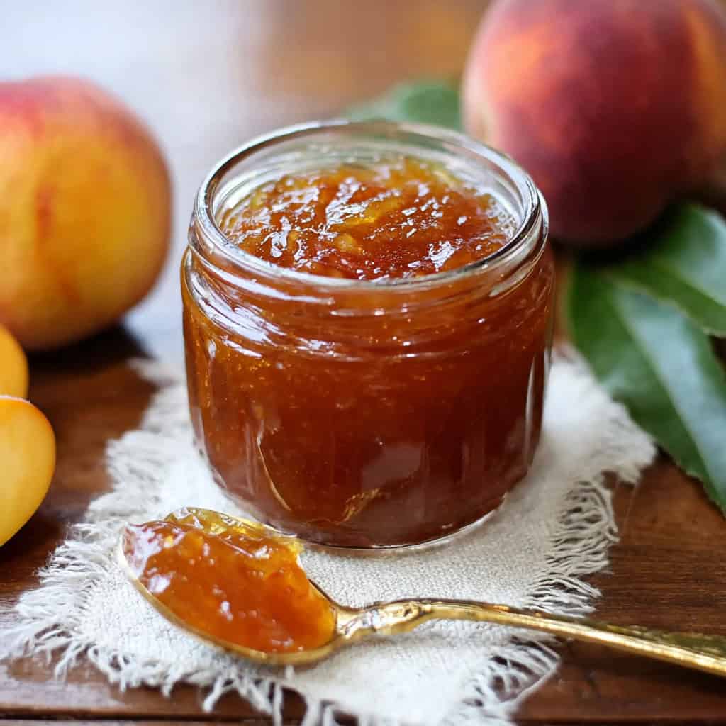 Portion of homemade Peach Jam