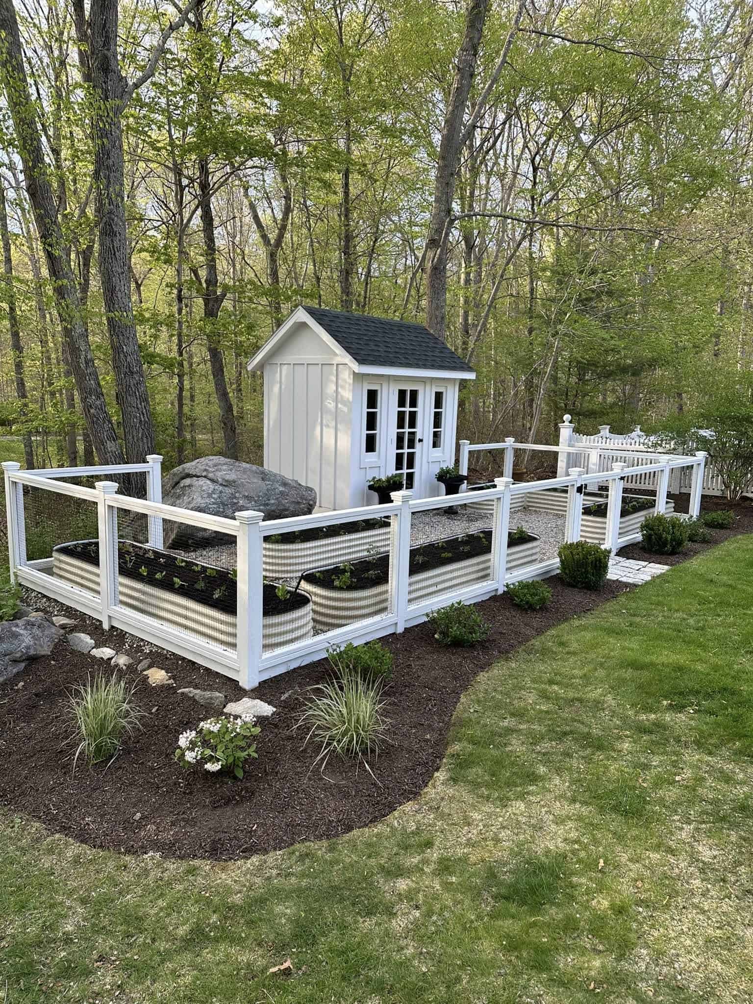 She shed painted in white